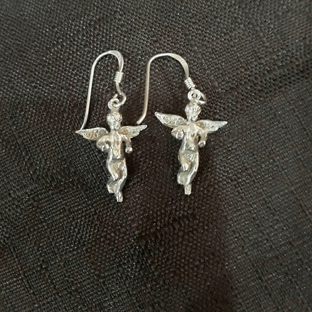 Sterling Silver Angel/Cherub Earrings